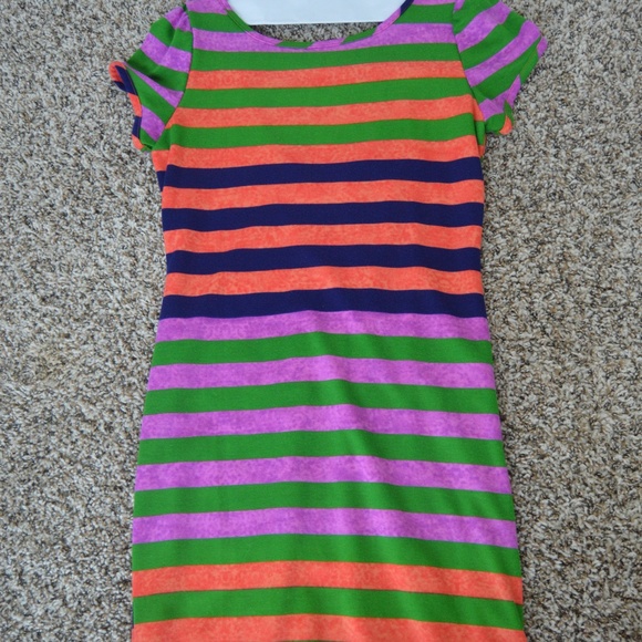 Multi colored Stripped Womens Dress - Picture 3 of 5
